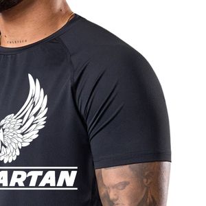Men’s Black Performance Training T Shirt Crew Neck Short Sleeve <b>Athletic</b> Gym Workout Running Casual Sportswear Activewear Tee - Product Image 4