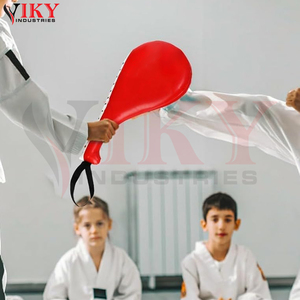Almohadilla de Entrenamiento de Taekwondo Personalizada, Nueva y Moderna, de Cuero PU Rojo, Doble Cara, para Práctica de Karate y Kickboxing - Product Image 6