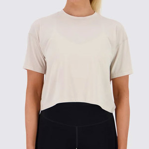 Camiseta Corta de Algodón para Mujer, Precio de Fábrica al por Mayor, Fabricante de Camisetas Deportivas, Camiseta Corta de Talla Grande para Mujer - Product Image 6