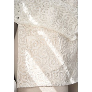 Women's Lace Peter Pan Collar Blouse Long Sleeve Sweet Vintage Style Sheer <b>Layer</b> Embroidered <b>Top</b> Spring Summer ELLIOT - Product Image 6