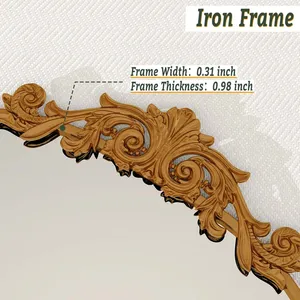Miroir mural en métal fait main de qualité supérieure, miroir d'appoint contemporain tendance pour la décoration murale intérieure de hôtels, de resorts, de maisons et de chambres modernes - Product Image 3