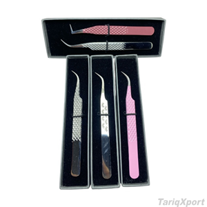 Juego de Pinzas de Acero Inoxidable de Alta Calidad para Extensión de Pestañas, Punta Curva de Volumen, Herramienta de Precisión de 12 mm - Product Image 5