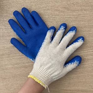 Gants de sécurité vietnamiens en coton tricoté avec revêtement en latex, anti-coupure, antidérapants, réutilisables, avec poignet en caoutchouc, jauge 10, pour la protection au jardinage - Product Image 4