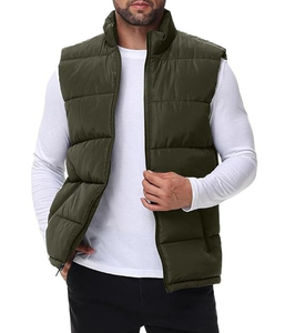 Digital Print Men's <b>Winter</b> Casual Puffer Vest-<b>Waterproof</b> Breathable Outerwear with Custom Design & High Quality 100% Polyester - Product Image 1