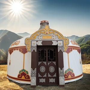 Grande tente <span class=keywords><strong>yourte</strong></span> chaude extérieure épaissie en PVC imperméable au vent pour barbecue et hébergement pour salle à manger et ombrage - Product Image 4