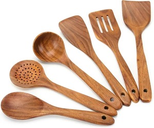 Natural Bamboo Wooden Cutlery Set Reusable Eco Friendly Kitchen Utensils Sustainable Dining Tableware <b>Flatware</b> Set - Product Image 3