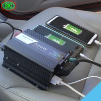 Convertisseur de puissance à onde sinusoïdale pure DC AC 500W 1000W de crête 12V DC vers 220 à 230V AC, onduleur de voiture avec prise EU pour camping-car et camping