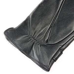 Gants de conduite en cuir de mouton noir ou marron pour homme, équipement d'extérieur tendance pour le quotidien, les fêtes et les voyages, avec doublure en laine - Product Image 6