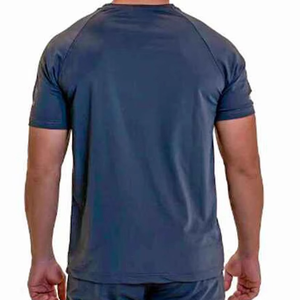 ชุดกีฬาผู้ชายสไตล์วินเทจสำหรับฤดูร้อน ผลิตจากวัสดุรักษ์โลก แห้งเร็ว ผลิตจากโพลีเอสเตอร์/ผ้าฝ้าย เสื้อยืดแขนสั้นพร้อมชุดกีฬาสำหรับวิ่ง - Product Image 2