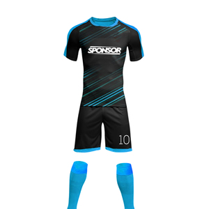 Maillots de football personnalisés pour adultes et enfants, ensemble short, sublimation, polyester respirant, séchage rapide, équipement de football - Product Image 6