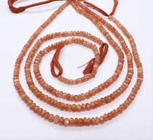 Perles rondes lisses en pierre de soleil naturelle 5-6 mm, perles de pierre de soleil 16 pouces pour la fabrication de bijoux, vente en gros - Product Image 2