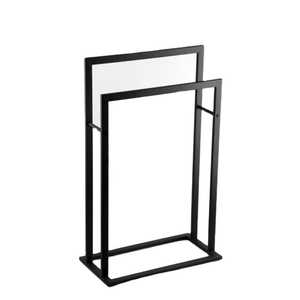 Matte Black Bathroom Glass <b>Shelf</b> with Towel <b>Bar</b> Wall Mounted Tempered Glass Storage Rack Bath Towel Holder Organizer Hardware - Product Image 6