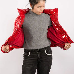 Chaqueta Corta de Invierno para Mujer, Acolchada, Transpirable, Impermeable, con Forro de Nailon Teñido Liso, Estilo Casual - Product Image 3