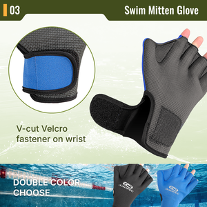 Gants de natation en néoprène Aropec 1 mm avec paume en peau de requin pour l'entraînement de natation et le bodyboard - OEM/ODM/OBM - Product Image 4