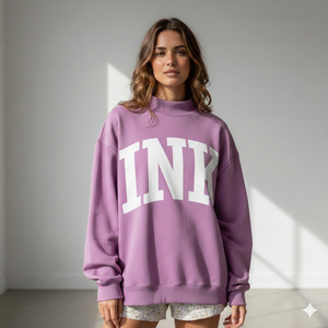 Sweat-shirt d'hiver pour femme de haute qualité, col montant, mélange polaire, coupe ample et décontractée, personnalisable, confortable - Product Image 1