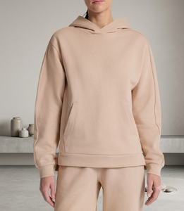 Sweat à capuche polaire respirant surdimensionné pour femme, grande taille, style streetwear hiver, imprimé et brodé, logo personnalisé sur le devant, OEM - Product Image 1
