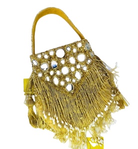 Nuevo Bolso de Fiesta Étnico de Alta Calidad, Diseño Artesanal, Tipo Potli, para Novias, con Pedrería y Patrón de Piedras, Estilo Fusion para Damas - Product Image 1