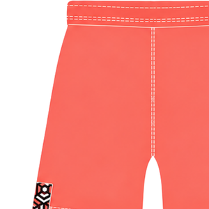 Pantalones Cortos de Rugby Rojo Coral y Blanco con Cordón Ajustable, Cintura Elástica, Ribete en Contraste, Personalizables, Transpirables, para Entrenamiento Deportivo y Deportes de Equipo - Product Image 4