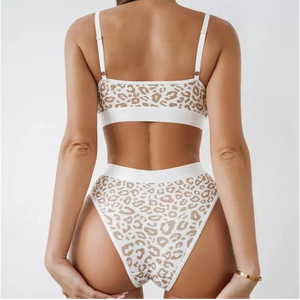 Soutien-gorge de sport imprimé léopard pour femmes, sans couture, sans armatures, push-up, doux, confortable, respirant, pour fitness et yoga - Product Image 2