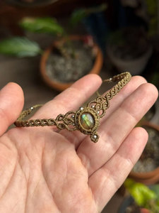 Collar Minimalista de Macramé con Jade, Collar Tejido Pequeño, Joyería Clásica Budista con Cadenas de Bolas de Bambú - Product Image 5