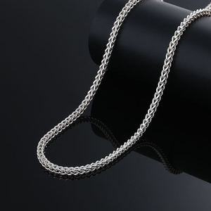 สร้อยคอเงินแบบกำหนดเอง สร้อยคอเครื่องประดับ สร้อยคอเงินฮิปฮอปสำหรับผู้ชายและผู้หญิง - Product Image 1