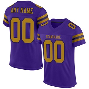 Maillot de football personnalisé violet, or vieilli et noir en maille avec short, uniforme d'entraînement respirant imprimé par sublimation extensible dans quatre directions - Product Image 1