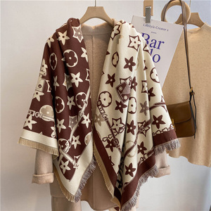 Elegante Bufanda Larga de Cachemira Gruesa y Cálida para Mujer, con Diseño de Puntos, Pashmina Juvenil de Doble Cara, Suave y Grande, para Invierno - Product Image 2