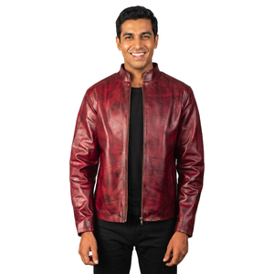 Proveedor mayorista de chaquetas de cuero genuino para hombre, diseño ODM personalizado, chaqueta con cremallera completa, chaqueta personalizada para hombre - Product Image 6