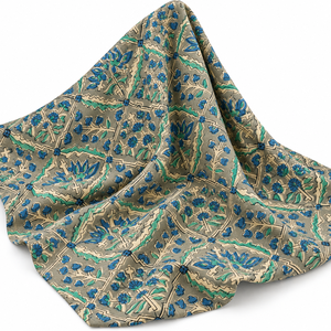 Custom Design Organic Eco-Friendly Lightweight <b>Purple</b> Flower Block Printed Cotton Voile <b>Fabric</b> Breathable Soft Accessories Girls - Product Image 6