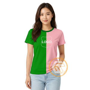 Camiseta de Sororidad Alpha Kappa para Mujer, al por Mayor, Informal, de Verano, 100% Algodón Jersey, Transpirable y Ecológica - Product Image 1