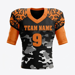 Conjunto de Uniforme de Fútbol Americano con Estampado de Camuflaje Urbano Naranja |   Sublimado Personalizado |   Fabricante Mayorista - Product Image 3