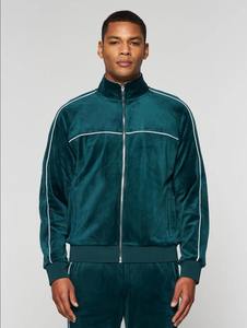 Conjunto Deportivo de Terciopelo Amarillo de Color Sólido OEM para Mujer, Conjunto Deportivo de Manga Larga, Ropa Deportiva Informal para Hombre - Product Image 3