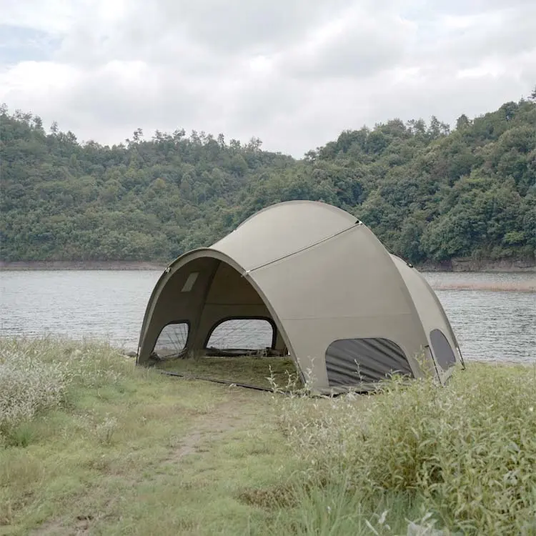 Tenda Kemah mewah luar ruangan Hotel piknik taktis luar ruangan katun Mongolia Yurt antihujan penahan matahari pabrik Yurt