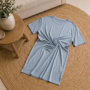 Ensemble de pyjama décontracté en tricot respirant pour femme, avec short et haut à manches courtes, taille élastique, idéal pour l'été - Product Image 6