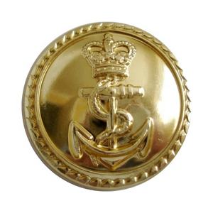 Boutons ronds en laiton écologiques personnalisés en gros, plaquage or sur mesure pour uniformes de grade personnalisés avec boutons à tige en laiton - Product Image 2