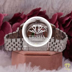 Reloj de Lujo Exclusivo con Moissanita, con Brillantes Piedras Similares a Diamantes y Elegante Correa Jubilee - Product Image 4