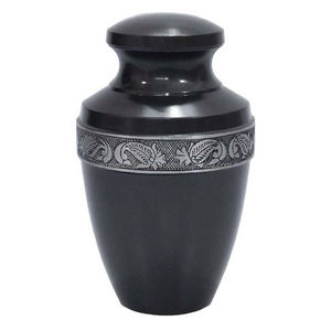Urna de cremación de latón macizo superventas, jarrón de entierro decorativo grabado para adultos modernos, ambiente de Color personalizado - Product Image 4