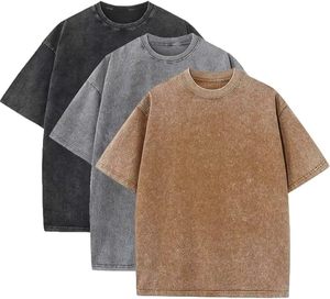 T-shirt homme coupe boxy personnalisable, tendance, effet délavé Adic, épaules tombantes, en coton épais 100% coton, style vintage. - Product Image 3