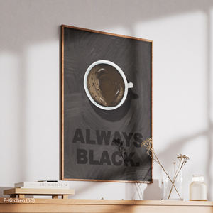 ภาพพิมพ์บนผ้าใบสำหรับห้องครัว, โปสเตอร์ตัวอักษรแบบมินิมอลสีดำ, งานศิลปะตกแต่งผนังร้านกาแฟสมัยใหม่ - Product Image 4
