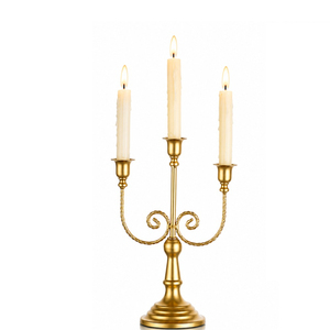 <b>Marvelous</b> Design 5 Arm Silver Metal Candelabra Aluminium Candlestick Holder For Wedding Table Centerpiece Decoration Low Price - Product Image 3