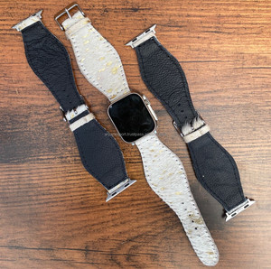 สายนาฬิกาหนังวัวทำด้วยมือสำหรับผู้หญิงสายรัดข้อมือหนังแท้สีเมทัลลิก - Product Image 4