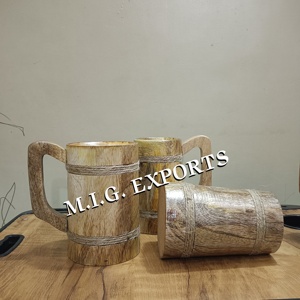 Taza de Madera de Lujo Estilo Americano, Ecológica y Portátil, de Acacia, Mango, Pino y Sheesham Rojo, para Viaje, Año 2026, Gran Venta - Product Image 1