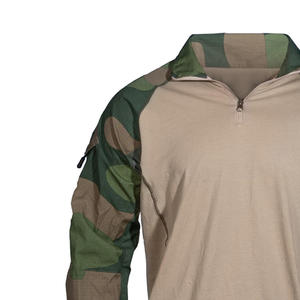 Unisex <b>Black</b> Tactical <b>Long</b> <b>Sleeve</b> <b>T</b>-<b>Shirt</b> Breathable Polyester Woven Quick Dry Warm Half-Zip Design - Product Image 6