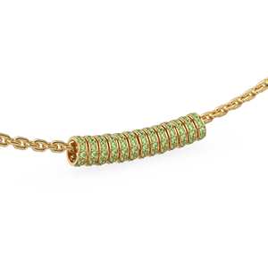 Rondelles de Oro Sólido Italiano de 18K con Peridoto, Rondelle Eternity, Separador Redondo de Oro Sólido, Separador de Peridoto Verde, Rueda de Oro - Product Image 6