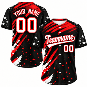 Camiseta de Béisbol Sublimada Personalizada con Botones, Uniforme Deportivo para Equipo, Jersey Corto de Secado Rápido y Transpirable de Poliéster para Sóftbol - Product Image 2