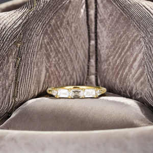 แหวนเพชรบาแกตสีเงินสเตอร์ลิง925สำหรับสุภาพสตรี-เครื่องประดับคุณภาพสูง - Product Image 1