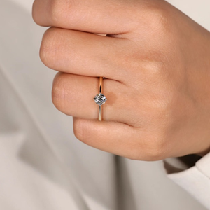 <span class=keywords><strong>Anello</strong></span> con Diamante Coltivato in Laboratorio da 0,50 <span class=keywords><strong>Carati</strong></span>, Taglio Rotondo, Oro Giallo 14K, <span class=keywords><strong>Anello</strong></span> di Fidanzamento e Matrimonio per Donne, Certificato IGI - Product Image 2