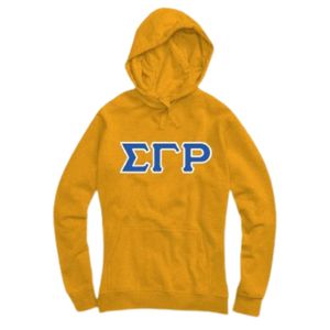 Sudadera Clásica con Capucha Sigma Gamma Rho Amarilla para Mujer, Sudadera Informal con Letras Griegas, Sudadera con Capucha Personalizada - Product Image 1