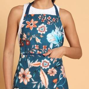 Best Selling Customized Print Adjustable Unisex 100% Cotton Cooking Kitchen <b>Apron</b> Indian Exporter - Product Image 4