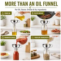 Entonnoir à huile épaissi de grand diamètre, passoire à huile de cuisine domestique, verseur universel, outils d'entonnoir de séparation